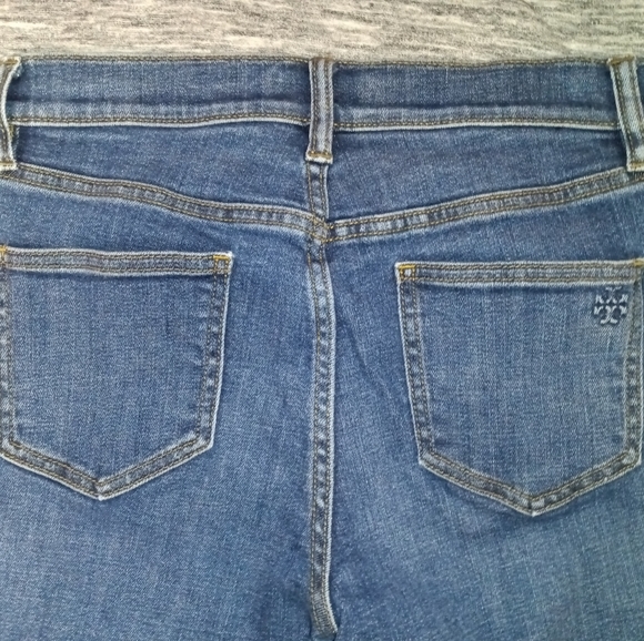 Tory Burch | Harley Jeans Rain Wash Raw Frayed Hem Jeans Womens Size 26 - Picture 11 of 16